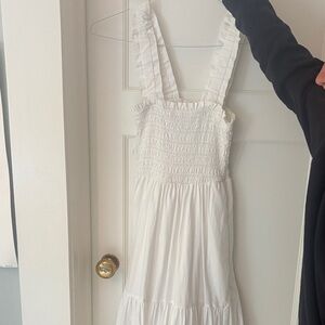 Abercrombie & Fitch White Smocked Dress